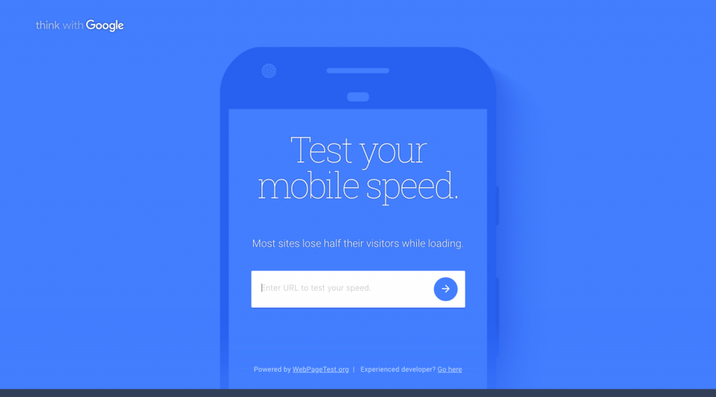 test din mobils hastighed med google mobil testside